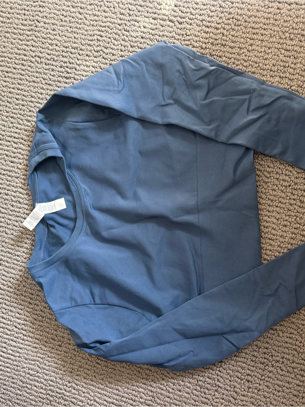 aerie Blue Long-Sleeve Cropped Top